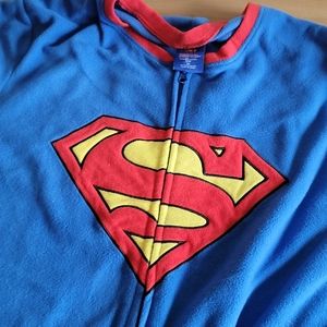 DC Comics Superman One Piece Fleece Pajama XL Halloween